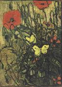 Vincent Van Gogh Poppies and Butterflies (nn04) Germany oil painting reproduction